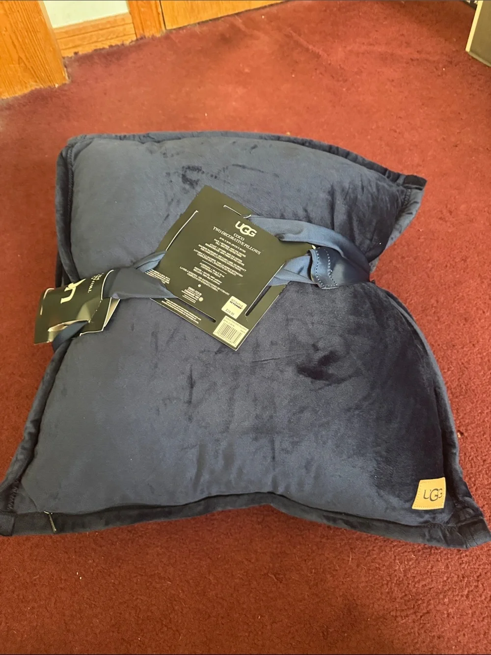 Navy Blue Ugg throw pillows